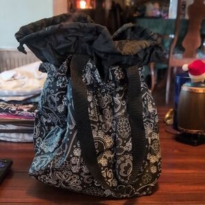Floral Black and White Women's Bag